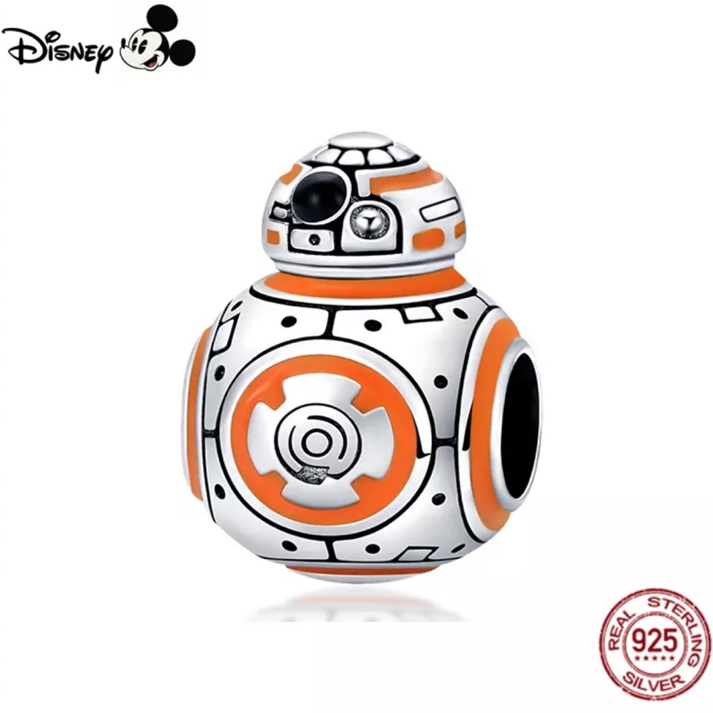 New Sterling Silver 925 Star Wars BB-8 bracelet charm